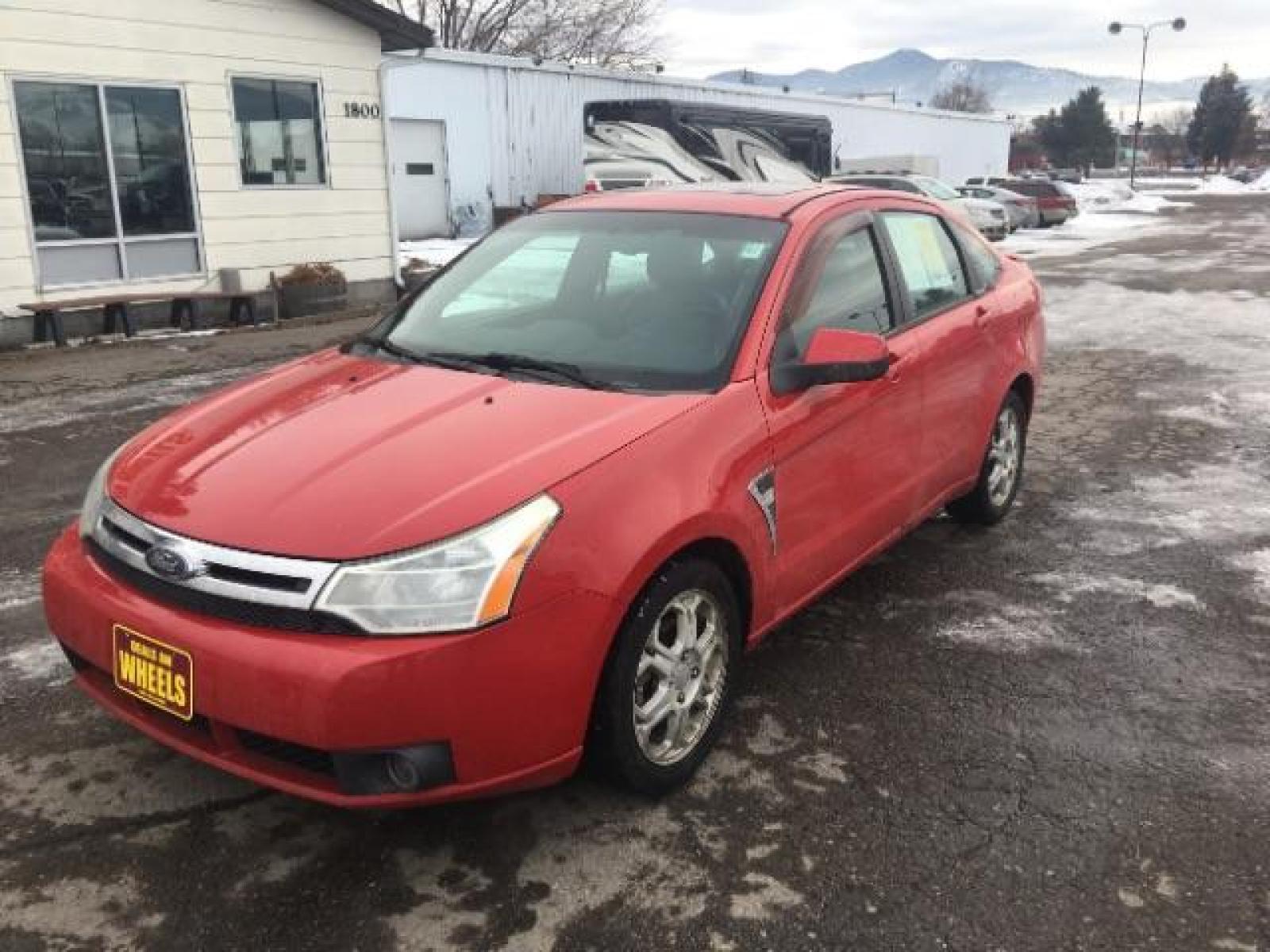 2008 Ford Focus SES Sedan (1FAHP35N48W) with an 2.0L L4 DOHC 16V engine, located at 1821 N Montana Ave, Helena, MT, 59601, (406) 543-1986, 46.603153, -112.020531 - Photo #0